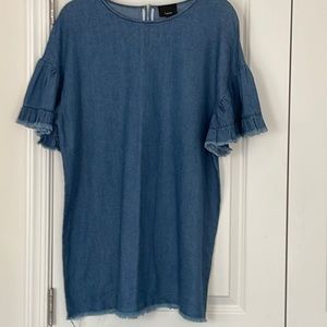 Denim short sleeve dress size large from forever 21
